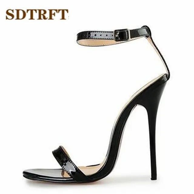 SDTRFT Plus Size:45 46 47 48 49 50 Women Party Sandals Summer Elegant 13cm thin High Heels Mujer Dress Shoes Peep Toe pumps 3