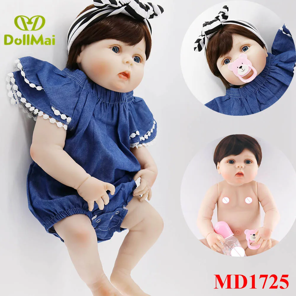 

57cm reborn Baby Doll Princess Girl Dolls full body Soft Silicone Babies Girls Lifelike real born dolls bebe real reborn boneca