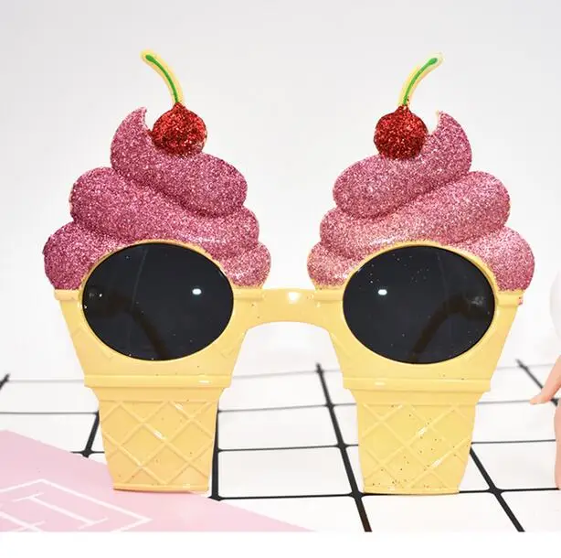 Lovely Cones Ice Cream Costume Funny Glasses Novelty Sunglasses