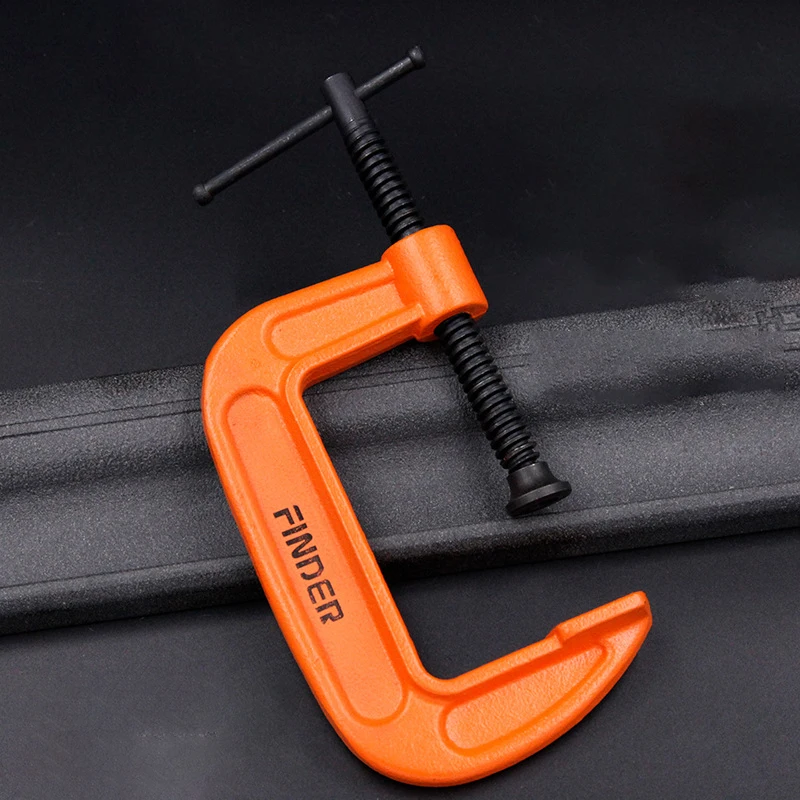 Tool Parts Heavy duty thick G-clamp Woodworking clamp Fixture clamp C-clamp workman tool Color: 1inch 