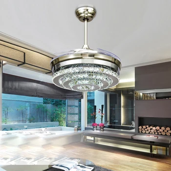 

LED Modern Crystal Acrylic Ceiling Fan LED Lamp.LED Light.Ceiling Lights.LED Ceiling Light.Ceiling Lamp For Foyer Bedroom