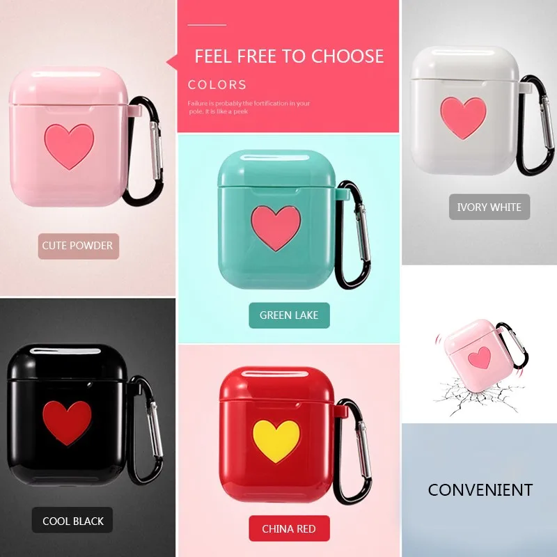 

Bluetooth Wireless Earphone Case For Apple AirPods TPU Silicone Headphones Cases for Airpods with anti lost rope accessories
