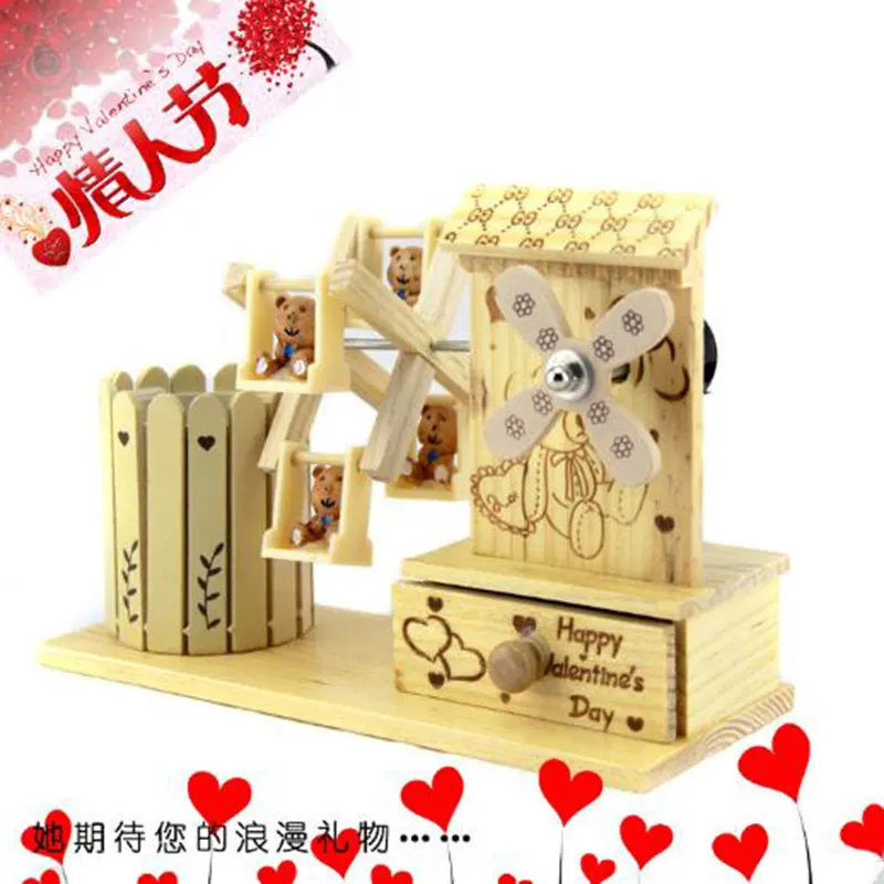 Wooden Musical Windmill Children Toys Educational Toy For Kids Wood