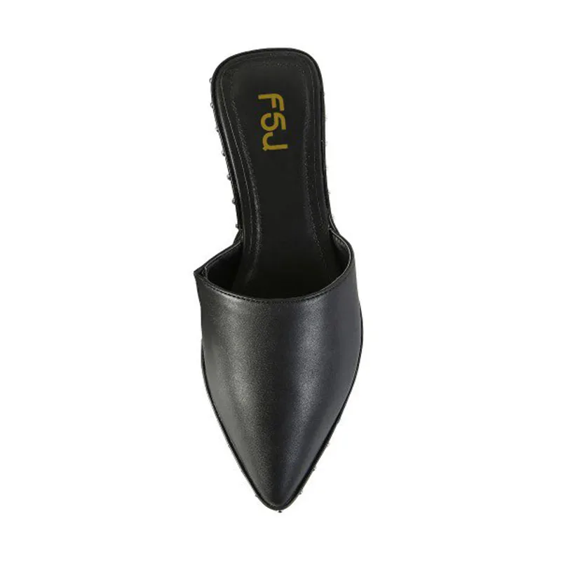 Casa Caqui 4 Negro Zapatos De Mujer Causal Pisos Zapatillas Mulas Fsj01 Bota fsj02 Cuero Remache Señoras Sandalias Zapatilla qrZOxrX