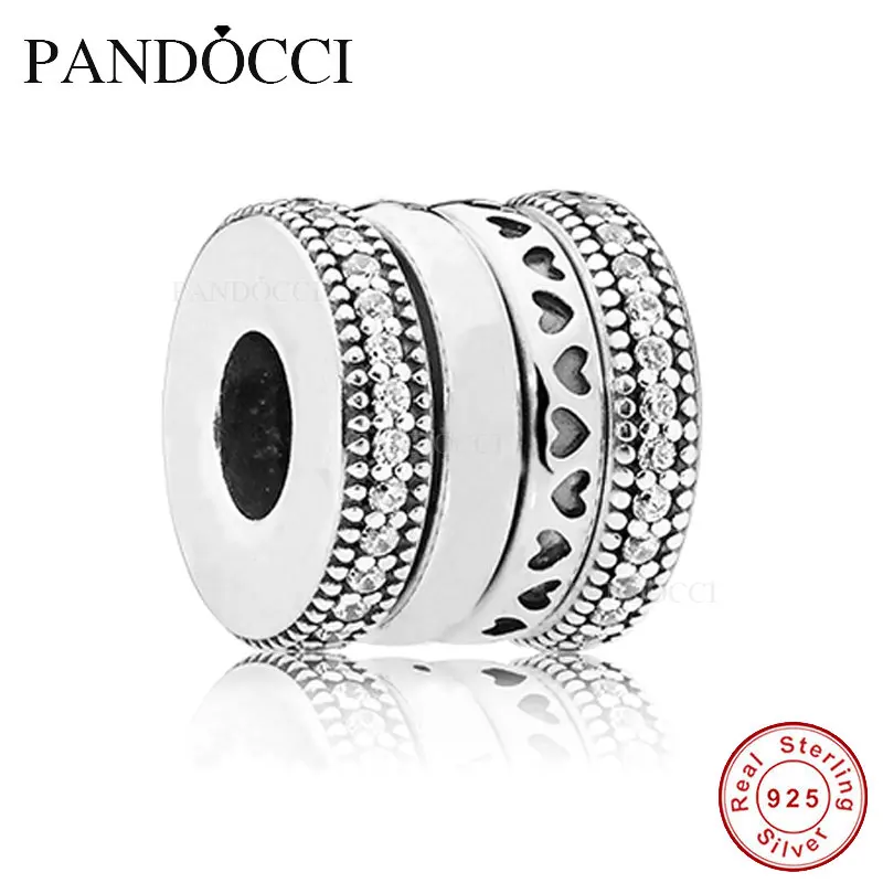 

2018 Per-Autumn Collection Spinning Hearts of QANDOCCI Charm DIY Fits for Original Charms Bracelets 925 Sterling Silver Jewelry