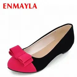 ENMAYLA/разноцветная обувь на плоской подошве, женская обувь на плоской подошве с бантиком, обувь без шнуровки, женские балетки на плоской