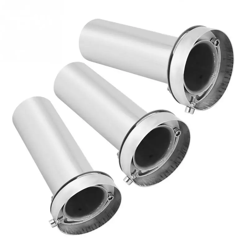 New Universal stainless steel Adjustable Round Exhaust Muffler Tip