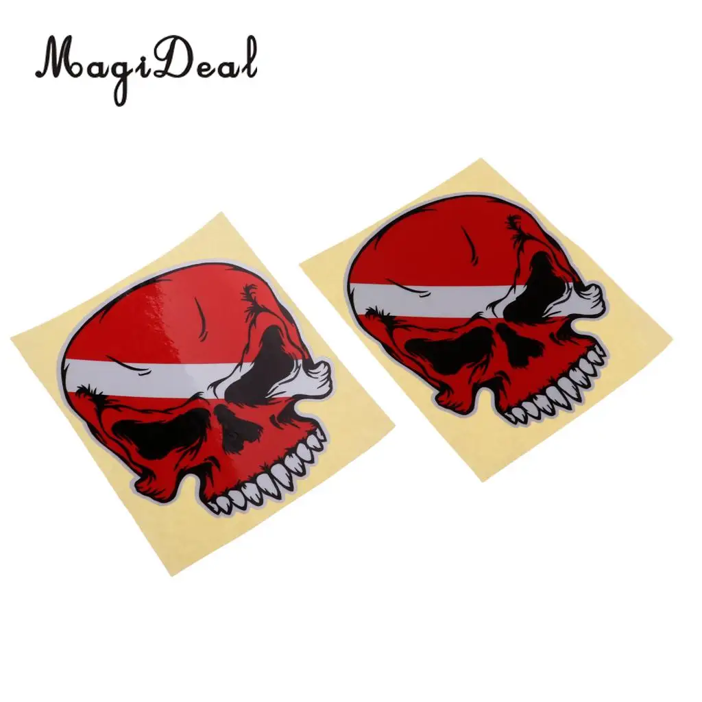 2 Pieces Reflective Adhesive Waterproof Scuba Diving Diver Kayak Fishing Sticker Decal for Dive Tank Cylinder, Flippers