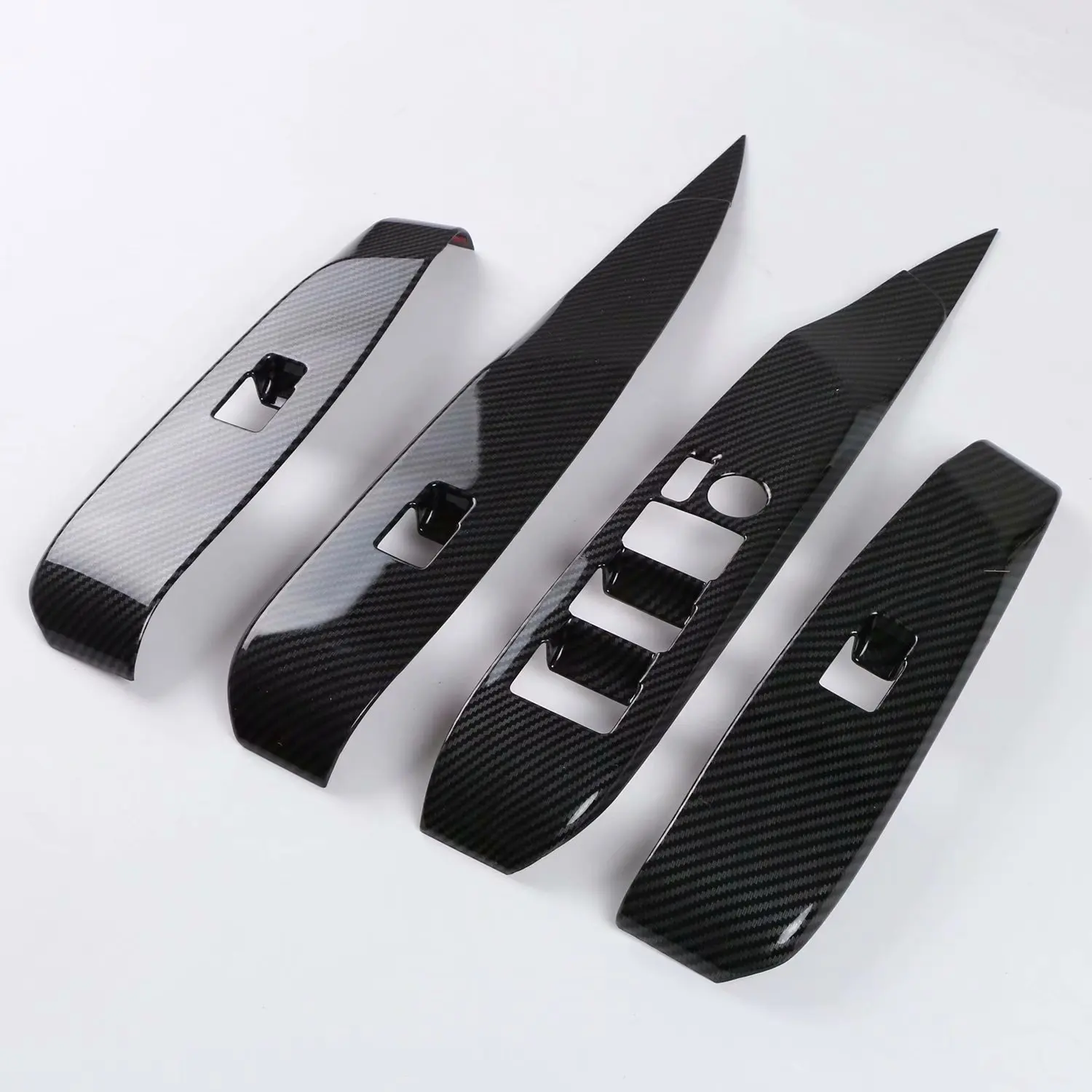 

4PCS Carbon Fiber Glass Switch Decorative Cover for Toyota Camry 2018 2019 8th Lift Switch Styling Accessories