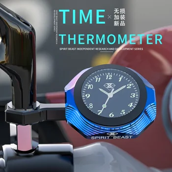 

Spirit Beast Motorcycle Clock Thermometer Handlebar Clocks for Piaggio Honda Suzuki Yamaha Harely Benelli Ducati BMW KTM Vespa