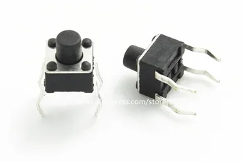 

1000pcs/lot Tact Switch 4.5x4.5x5.0 mm Right angle Snap-in through hole 3 terminal contact push button switches Rohs Reach