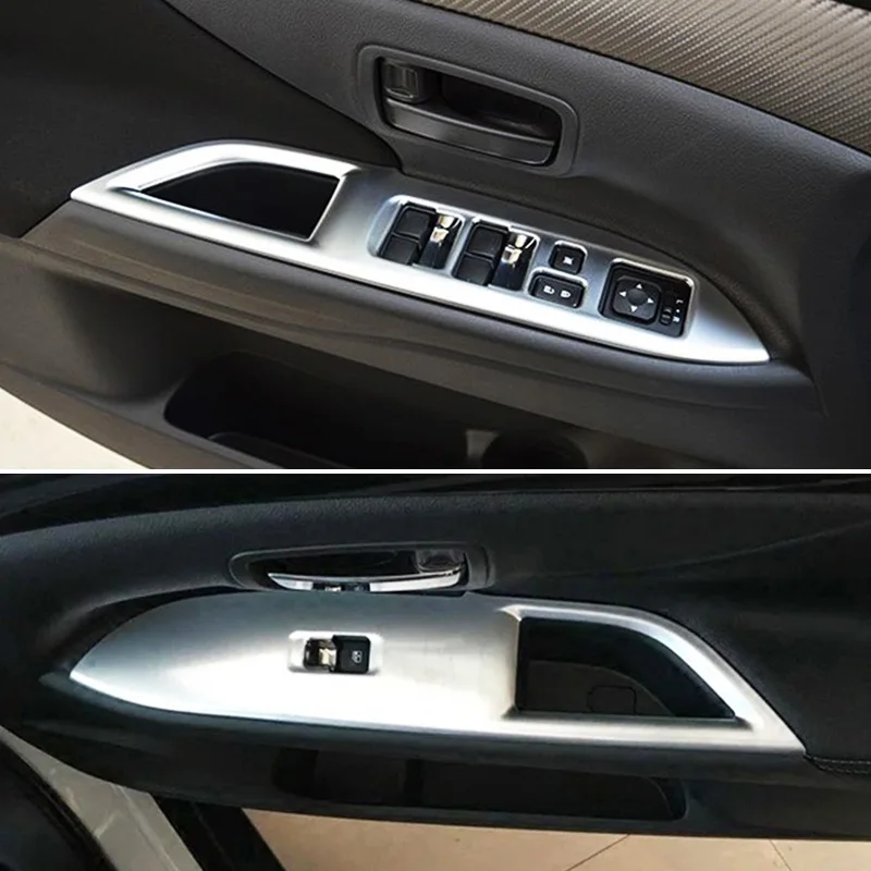 Для Mitsubishi Outlander хромированная дверная, оконная, подлокотник, кнопка переключения, ручка панели, накладка, украшение