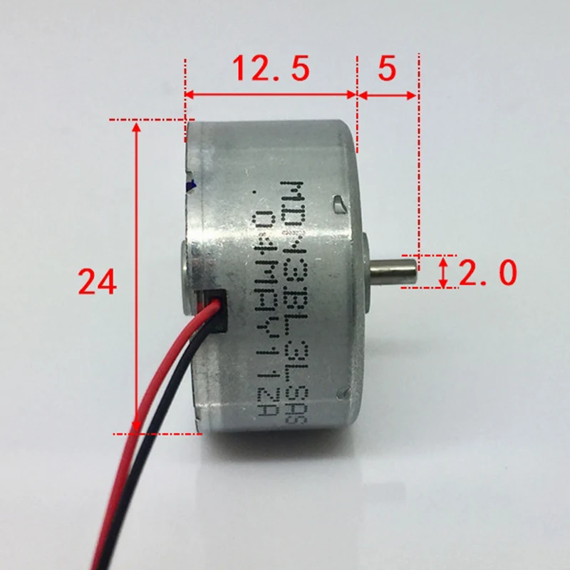 

NMB Minebea Micro 300 DC Motor RF-300CA 24mm Diameter Mini Precision Round Spindle Motor 3V~12V 14500RPM High Speed Mute Silent