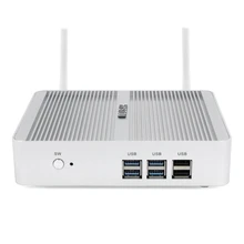 HYSTOU FMP06 – B Fanless Windows 10 Mini PC Celeron N3150 Quad Core Intel Braswell SOC Single Chip with Dual HDMI Input TV Box