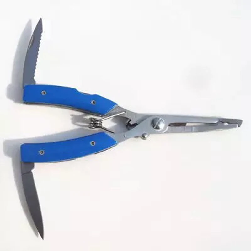 

Fishing Line Cutter Remove the hook Equipment Fishing Tool Multi-Function Stainless Steel Pliers Scissors With sheath Saw Knife