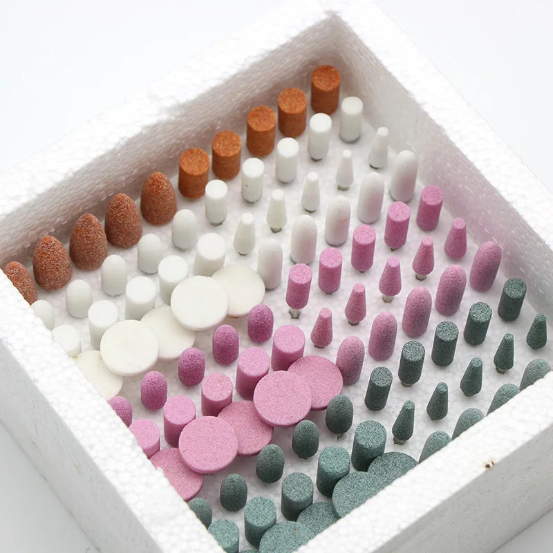

100pcs Dental Gravel Mounted Point Stone Burs 2.35mm Bullet Cylinder Shape Dental Lab Clinic Polishing Grinding Material