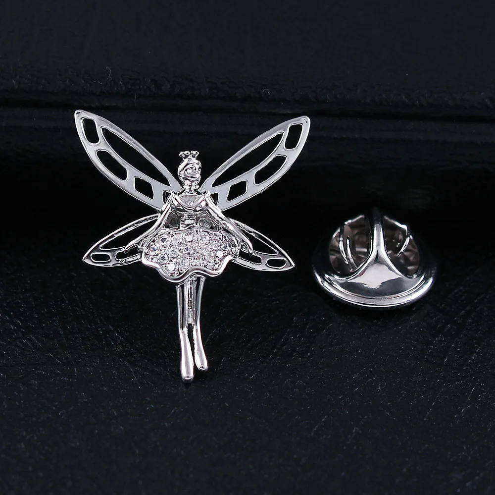 

2019 Fashion New Crystal Fairy Brooch Jewelry Luxury Zircon Dragonfly Metal Collar Pins and Brooches Hat Bag Women Accessories