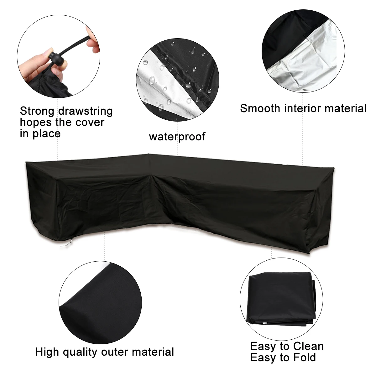 Outdoor Garden Furniture Cover Waterproof L Shape Furniture Cover Sofa Rain Dust Cover Wicker Sofa Set Protection Cover Cloth All Purpose Covers Aliexpress