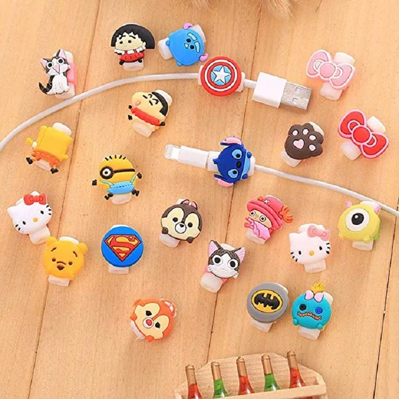 

Cartoon Cable Protector Data Line Cord Protector Protective Case Cable Winder Cover For iPhone Charging Cable