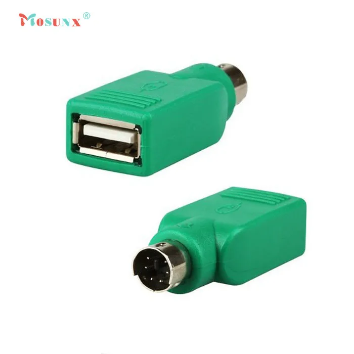 Горячая Распродажа ecosin2pcs USB Female к PS2 PS/2 Мужской адаптер конвертер клавиатуры Мышь