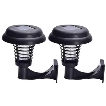 

2PCS Mosquito killer Lamp Solar Powered Light Wall mount Mosquito Pest Bug Insect Killer Lamp Garden Anti mosquito supplies A30