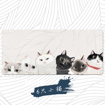 

[HFSECURITY] 400*900 Large Size Cute Cat Mousepad Pets Gift Accept Image Customize Anti Slip Gaming Mouse Pad Fashion Mouse Mat