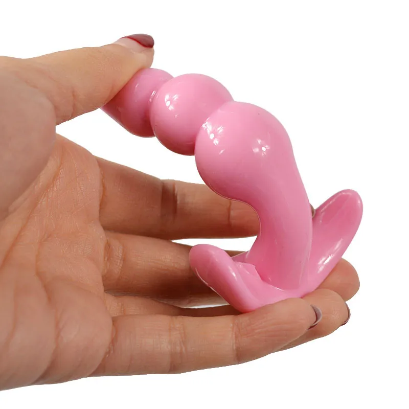 1Pc Mini Flexible Finger Anal Beads Anal Butt Plug G-spot Massager Dildo Plug Silicone Toys for Women2