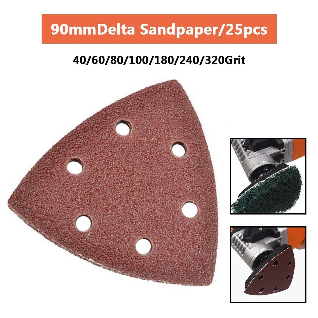 

90mm Aluminum Oxide Mix Sanding Sheet 25PC 40-320 Grit Sandpaper Sanding Paper Grinding Kit for Sanding Polishing Tools Accesso
