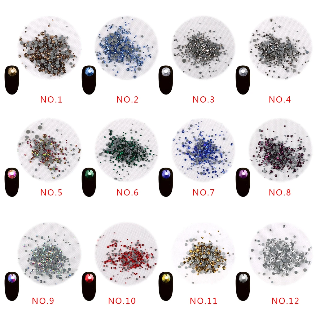 Для девочек и женщин 1 упаковка хрустальные блестящие бусины для украшения ногтей Советы DIY аксессуары из стразов инструмент