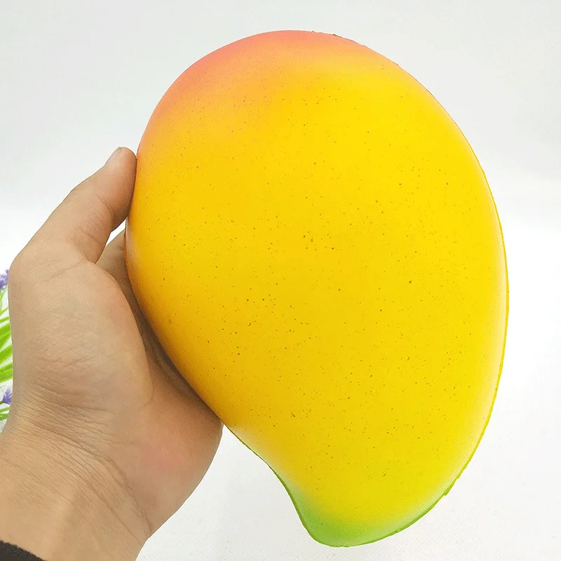 Новинка большая сжимаемая игрушка с манго медленно восстанавливающая форму 19 5