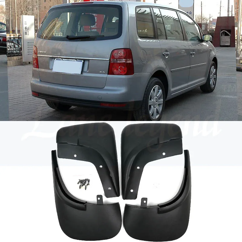 Спереди и сзади автомобиля Брызговики для VW Touran Tiguan Caddy 2004-2010 брызговики брызговик крыло брызговиков 2009 2008 2007 2006 2005