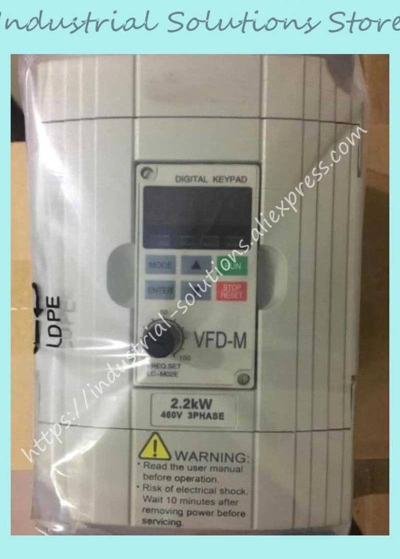 Вход 3ph 380V Выход 3ph инвертор VFD022M43B 0~ 480V 5A 0,1~ 400 Гц 2.2kW 3HP