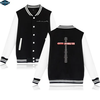 

GOT7 Album Hoodies men Plus Size Sweatshirt Cotton Fleece Pink GOT7 Fashion Cool Jacket Baseball Uniform Plus Size XXS-4XL