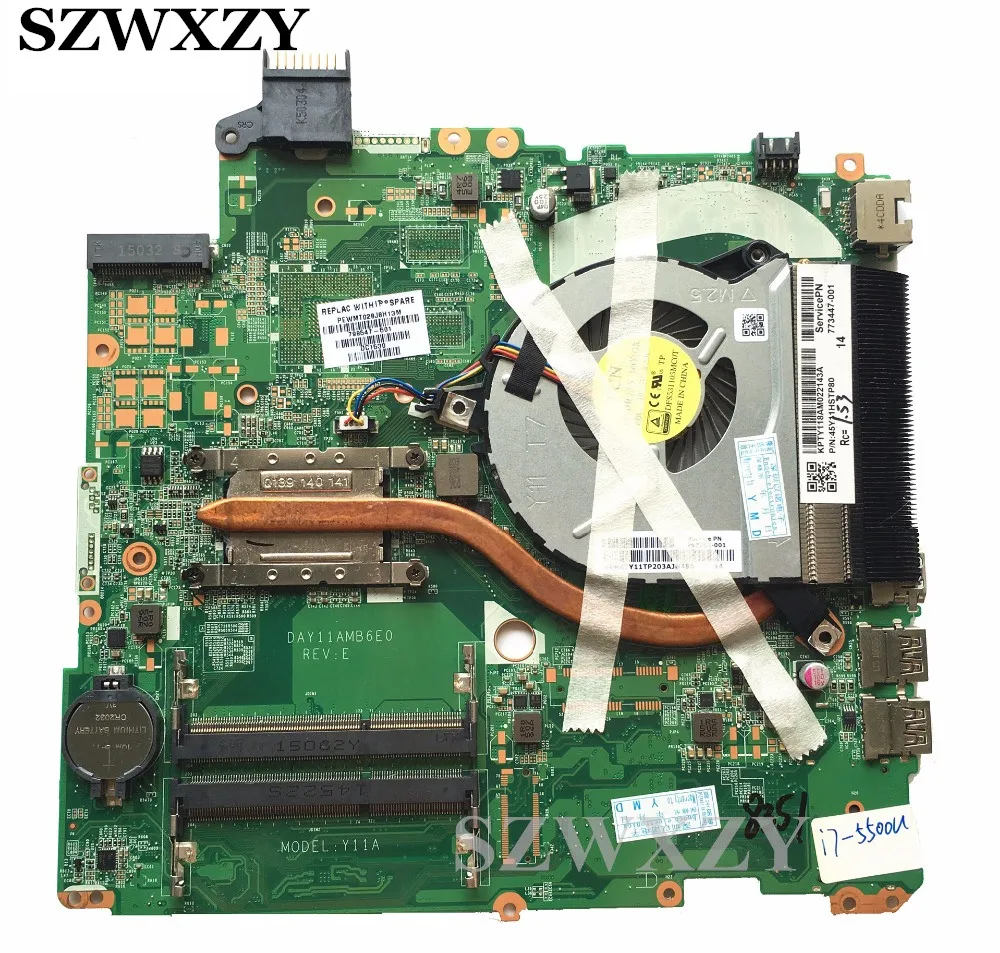 

DAY11AMB6E0 For HP 15-P Laptop Motherboard 799547-501 i7-5500u Processor With Fan Full Tested