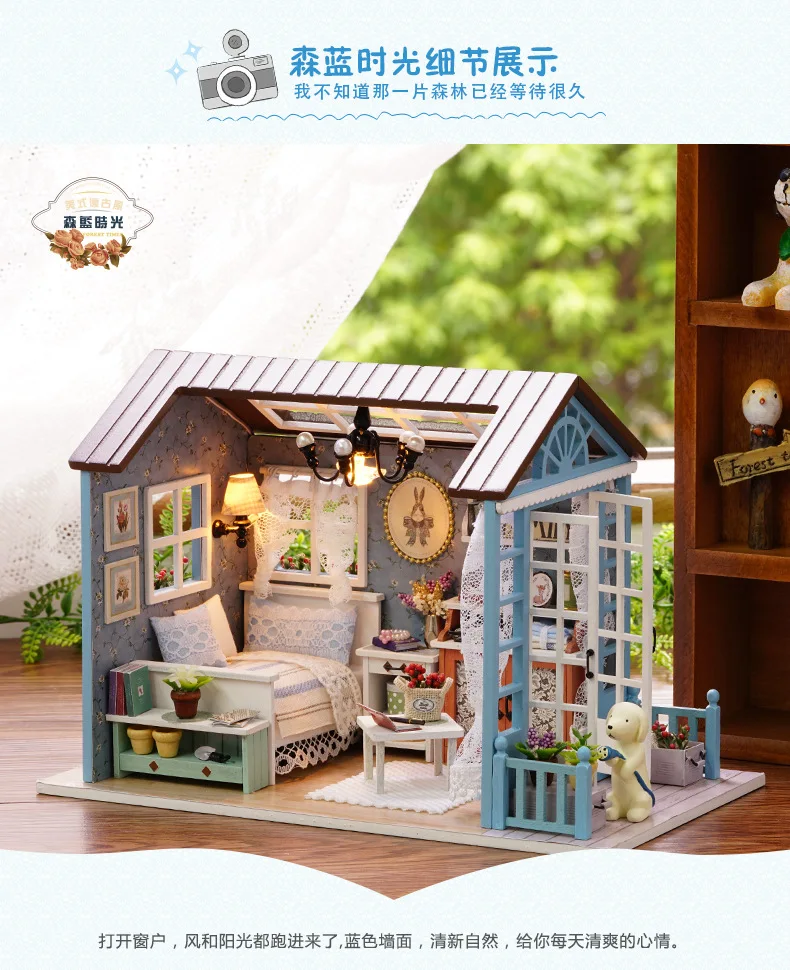 DIY мебель Wodden дом ручной работы дом Miniatura кукла мебель набор головоломки игрушки для детей Подарки для девочек
