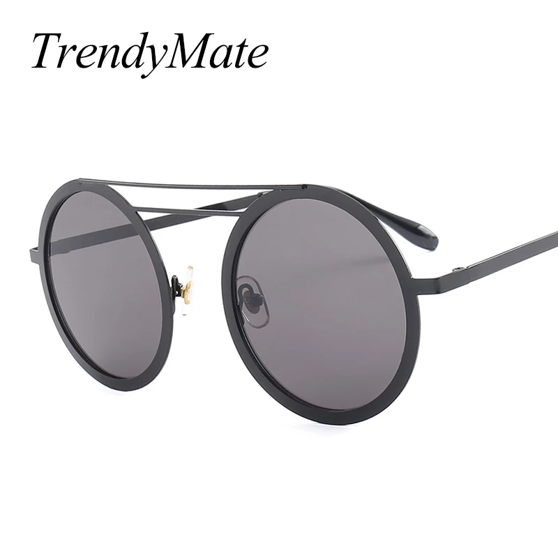 

Круглые металлические солнцезащитные очки TrendyMate 2018, модные мужские и женские очки в стиле стимпанк, брендовые дизайнерские Винтажные Солнцезащитные очки в стиле ретро UV400 1271T