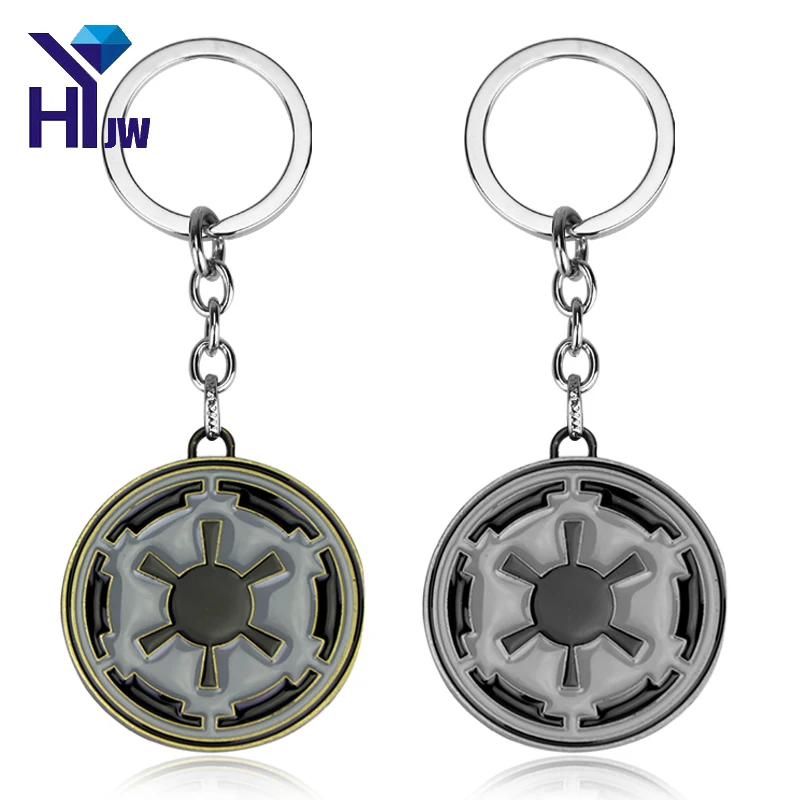 

HEYu Star Wars The Force Awaken Imperial Alliance Empire Cog Logo Symbol Metal Pendant Keychain Key Chains Key Rings Souvenirs