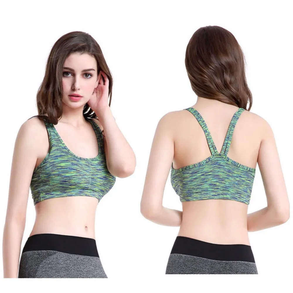

Women Sexy Sportswear Shockproof Push Up Bra Underwear Padded Bras Vest Strappy Bra Top Solid Simple Style