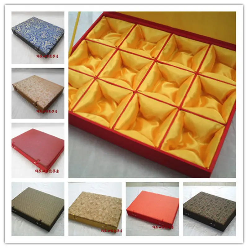 

Chinese Classic Handmade Dragon Pattern Rectangle Jewelry Box 12 Compartments