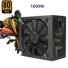 Altcoin 80 Gold Crypto coin power supply 1600W Mining gpu rig ATX computer sever psu for GTX1080 RX470 480 570 Eth ETC BTC XMR