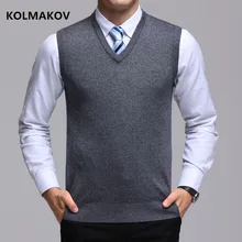 Новинка, зимний свитер, жилет, мужские модные свитера, жилет, мужской повседневный толстый теплый жилет, мужские свитера, жилет