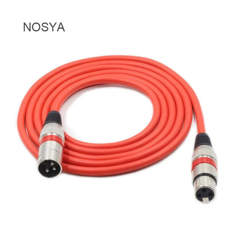 NOSYA 3 Pin of OFC XLR Cable Male to Female M/F Audio Cable For Microphone Mixer 3 feet 1.5m-10m NOSYA 3 Pin of OFC XLR Cable Male to Female M/F Audio Cable For Microphone Mixer 3 feet 1.5m-10m
