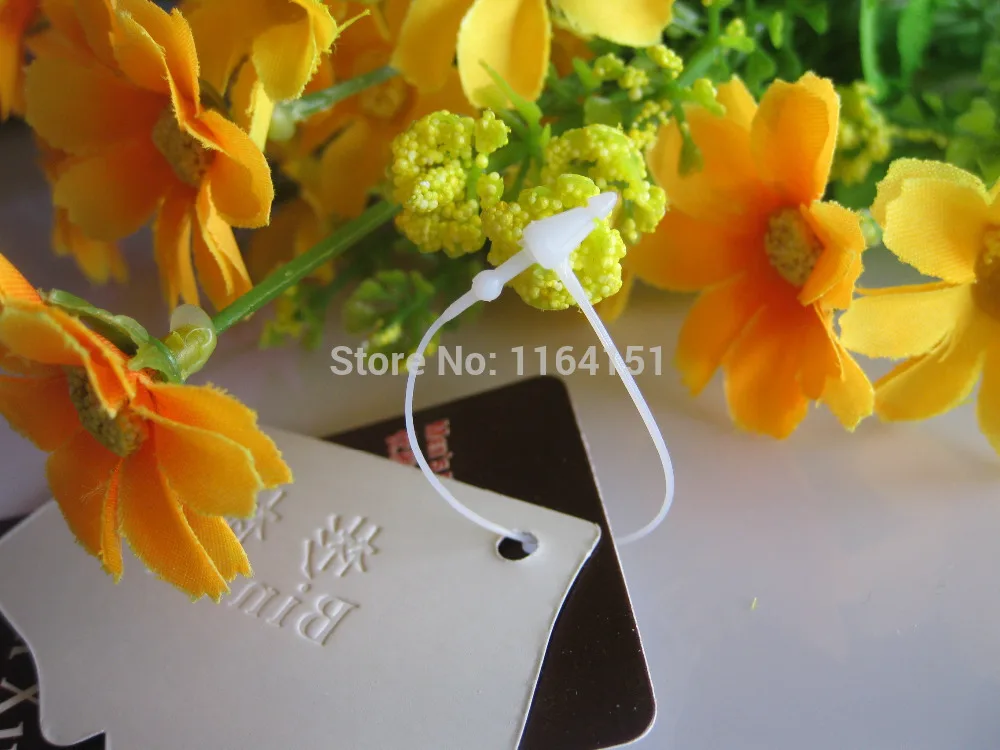 

Wholesale White Snap Lock Pin Security Loop Plastic Tag Fastener 3.4"(85mm) 500pcs FREE SHIPPING!!!