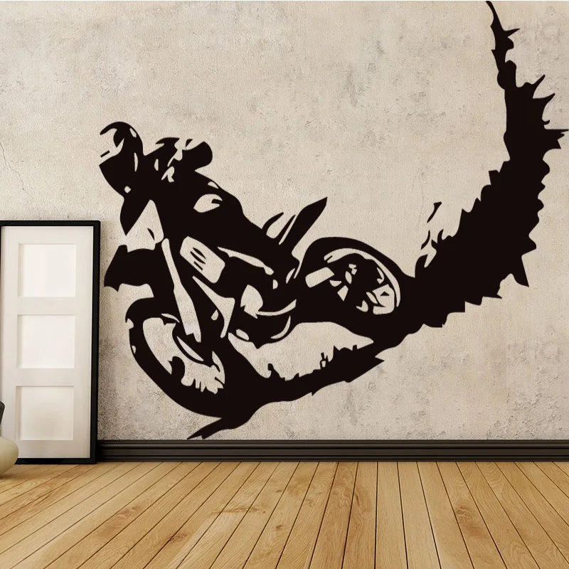 

Motorcycle Pattern Wall Sticker for Kids boys Bedroom Decoration Removeable Vinyl Decals wall-sticker Knight Poster wallpaper