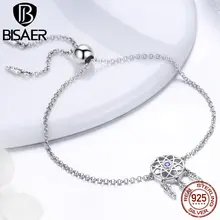BISAER, винтажные, 925 пробы, серебряные, Ловец снов, браслеты на цепочке для женщин, модные, Ловец снов, серебряные ювелирные изделия, Pulseira ECB111