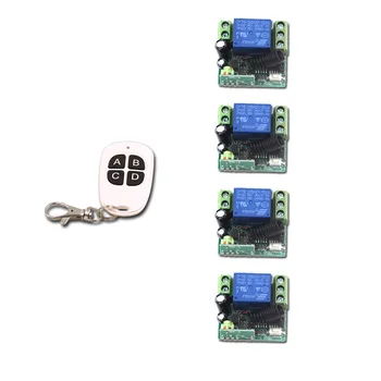 

DC12V 1CH RF Switch Wireless Remote Control Switch System 315/433MHZ Garage Door Remote Control 1 Transmitter with 4 Receiver