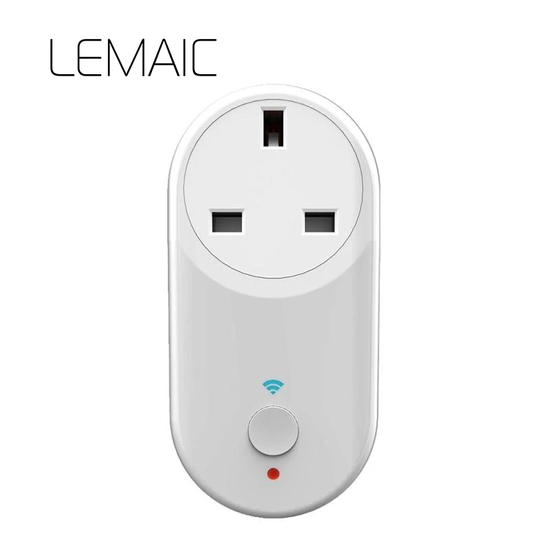 

LEMAIC UK Plug Wifi Power Socket Switch Wireless APP Remote Socket Outlet Timing Switch for Smart Home Work with Alexa