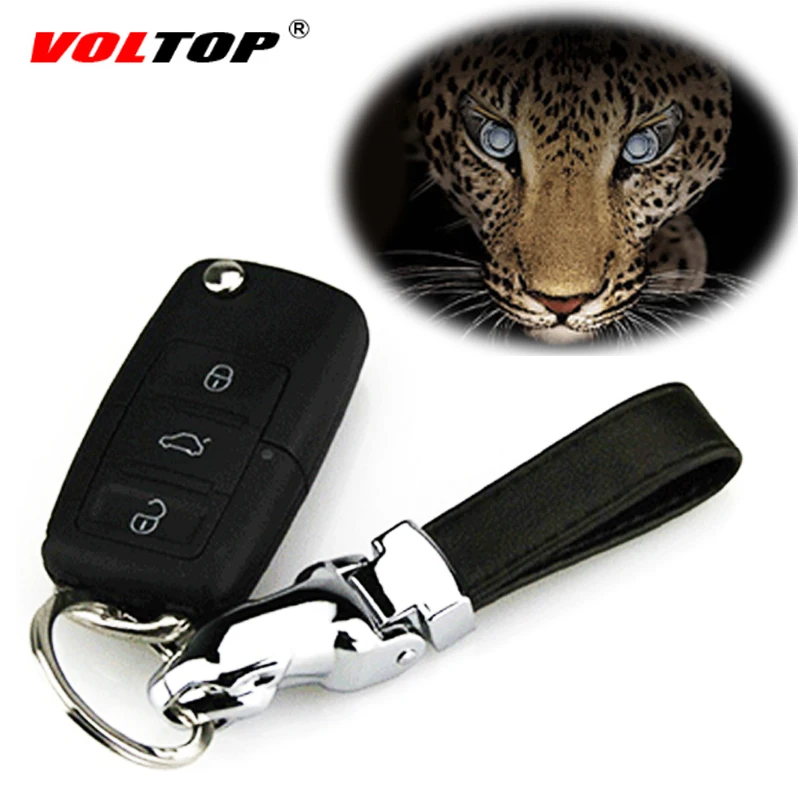 

Leopard Head Car Keychain Pendant Ornament Key Ring Metal Leather Keyring Storage Ring Silver Plating Men Gentleman Decoration