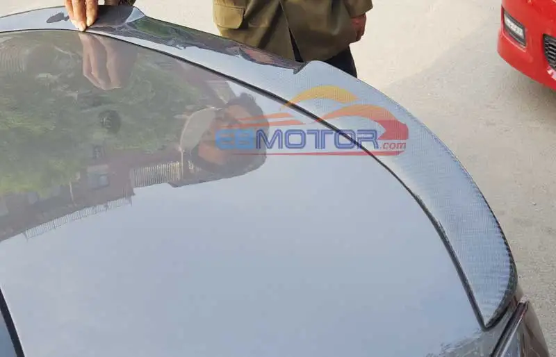 Real carbon fiber V style trunk spoiler for BMW 3-Series F30 F80 M3 4D Sedan 2012UP