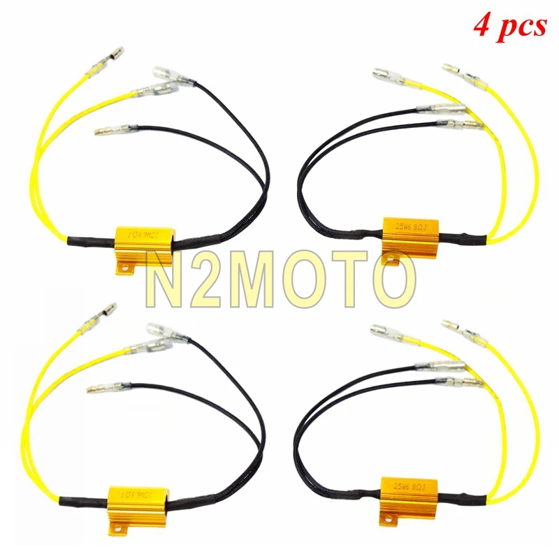 2 шт. мотоцикл светодиодный указатель поворота резистор света 25 Вт 6,8 Ом мотоциклетный проблесковый прибор индикатор сопротивления мигающий регулятор скорости - Цвет: 4 pcs